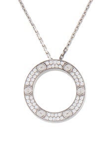 LOVE Pendant Necklace, Pavéd