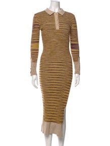 Striped Midi Length Dress