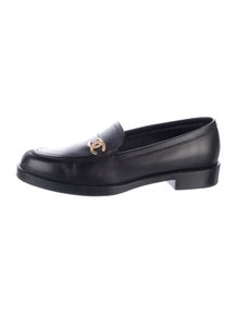 Interlocking CC Logo Leather Loafers