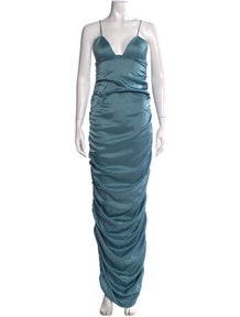 Square Neckline Long Dress