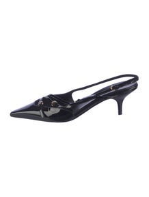 Patent Leather Slingback Pumps