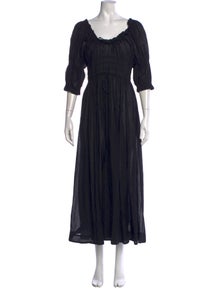 Square Neckline Long Dress