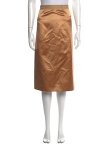 Embroidered Accent Midi Length Skirt