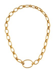 24K Oval Chain Link Necklace