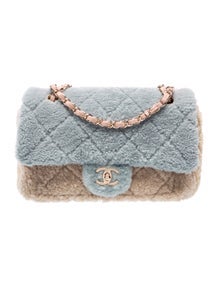 Shearling Flap Shoulder Bag