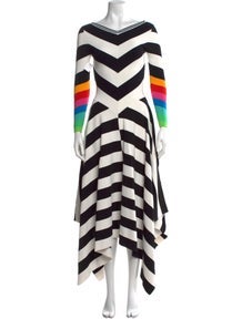 Striped Midi Length Dress