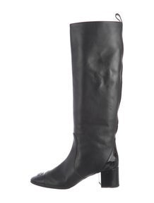 Interlocking CC Logo Leather Boots