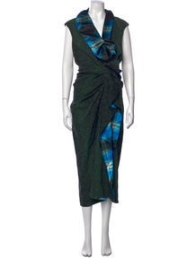 Wool Midi Length Dress