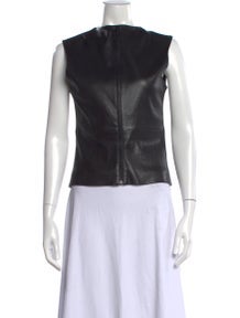 Lambskin Crew Neck Top