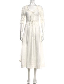 V-Neck Midi Length Dress w/ Tags