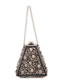 Paris Bombay Embellished Pyramid Minaudiere