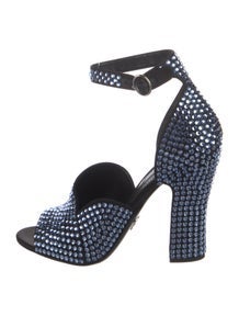 Satin Crystal Embellishments Pumps