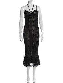 Lace Pattern Midi Length Dress w/ Tags