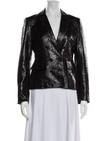 Leather Patterned Blazer