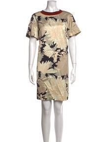 Floral Print Knee-Length Dress