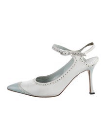 Leather Lasercut Accents Pumps