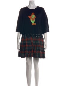 Plaid Print Mini Dress