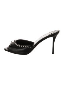 Spike Accents Leather Sandals