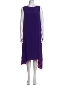 Crew Neck Midi Length Dress