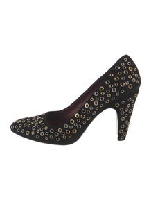 Suede Patterned Pumps