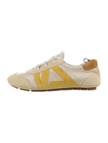 Leather Graphic Print Sneakers