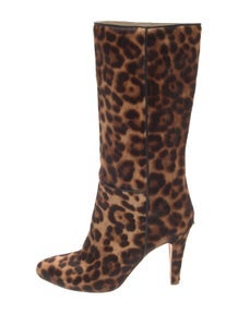 Ponyhair Animal Print Boots