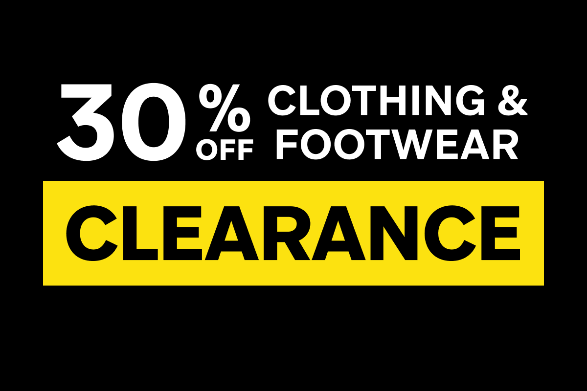 30% Off Clearance Clothing & Footwear 