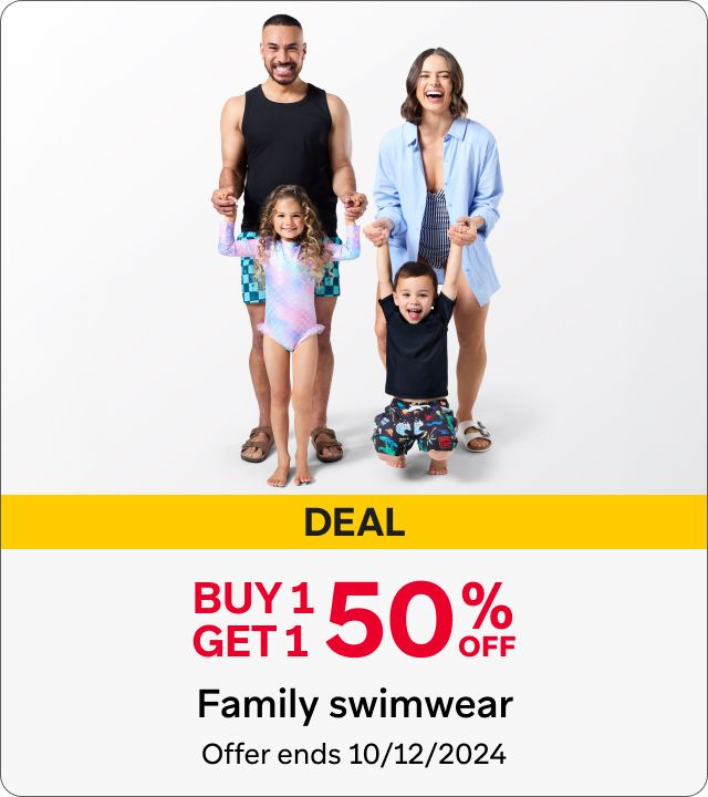 Buy 1 get 1 50% off Family Swimwear