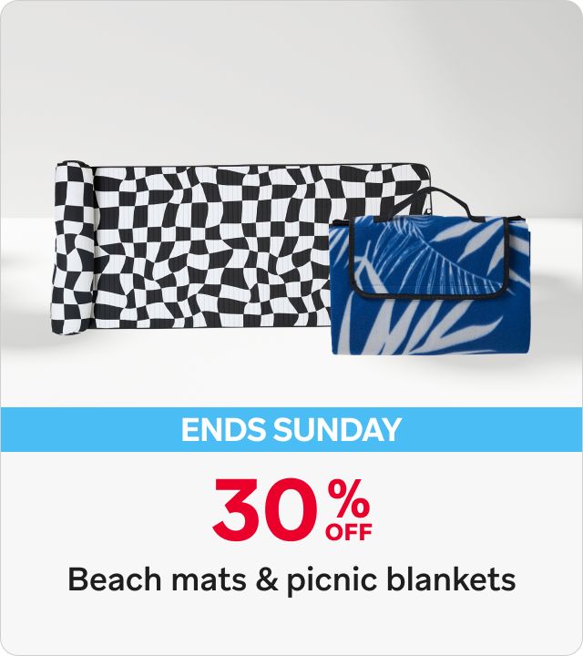 30% Off Beach Mats & Picnic Blankets 