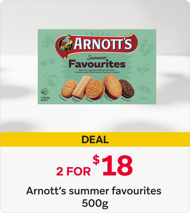 Arnotts Summer Favourites 2 for $18