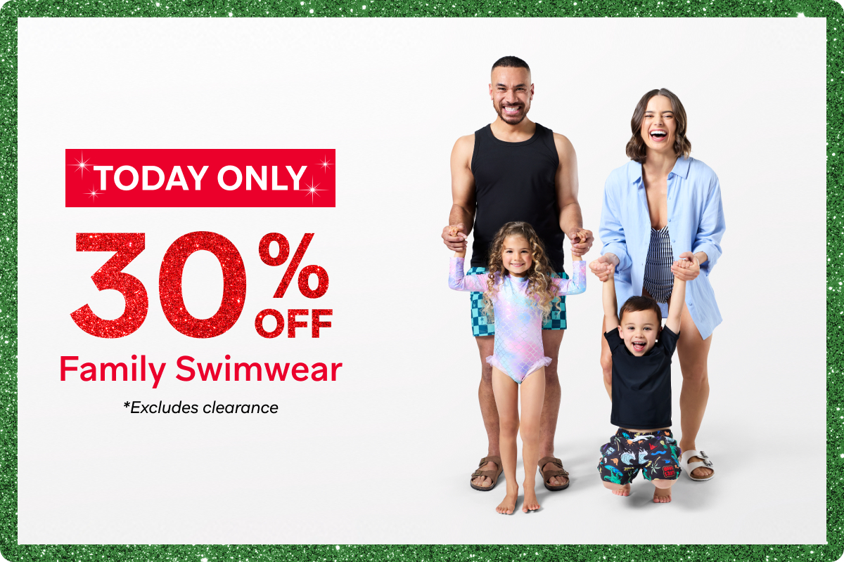  30% Off Family Swimwear - Today Only 