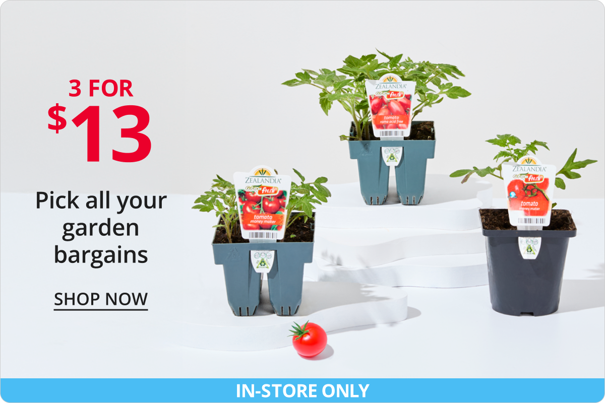 Pick all your garden bargains - 3 for $13