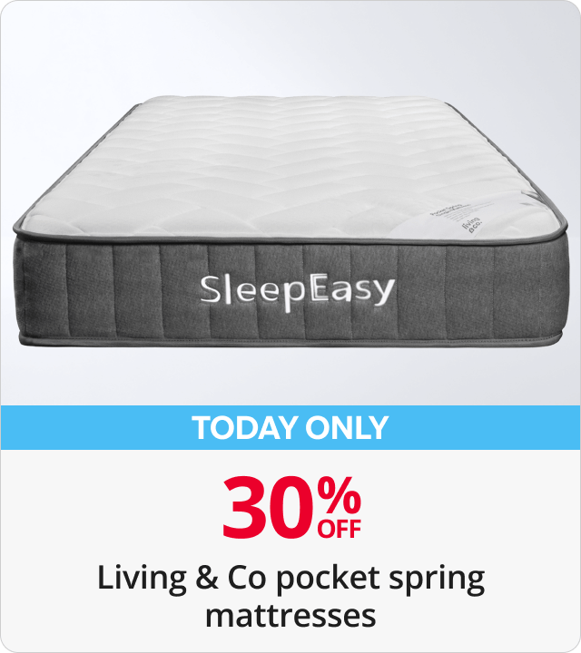 Today only - 30% Off Living & co pocket spring mattresses 