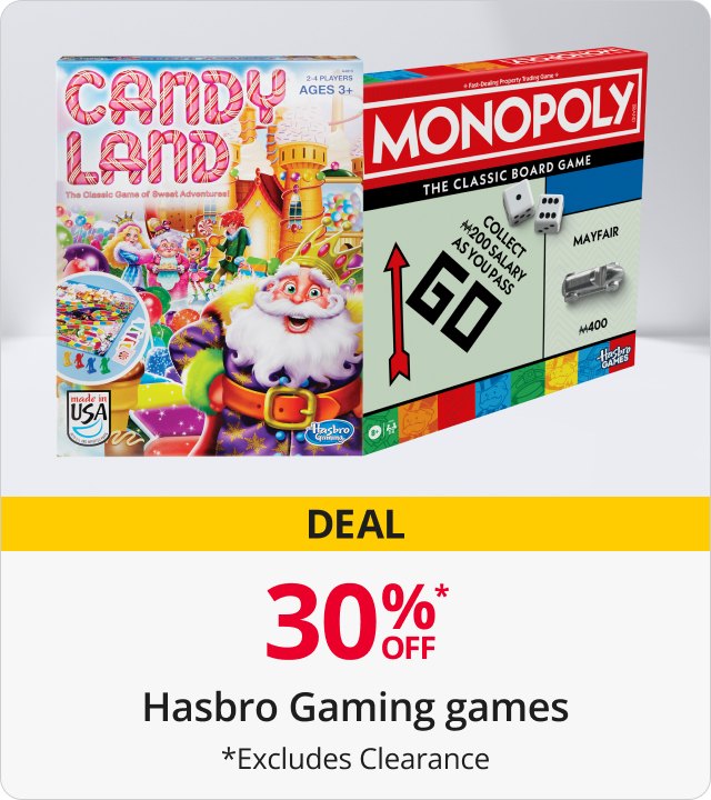 30% Off Hasbro Gaming Games 