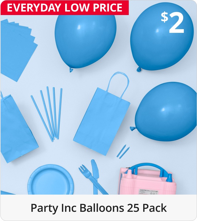 Party Balloon Packs $2 - everyday low priced