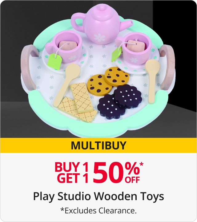Buy 1 get 1 50% off play studio wooden toys 