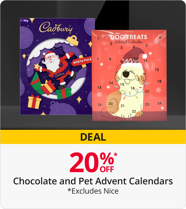 20% Off chocolate & pet advent calendars 