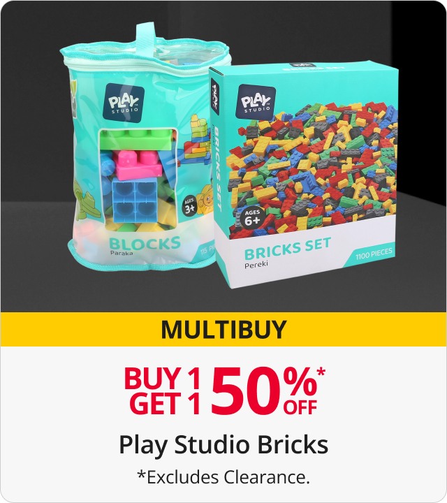 Buy 1 get 1 50% off play studio bricks 