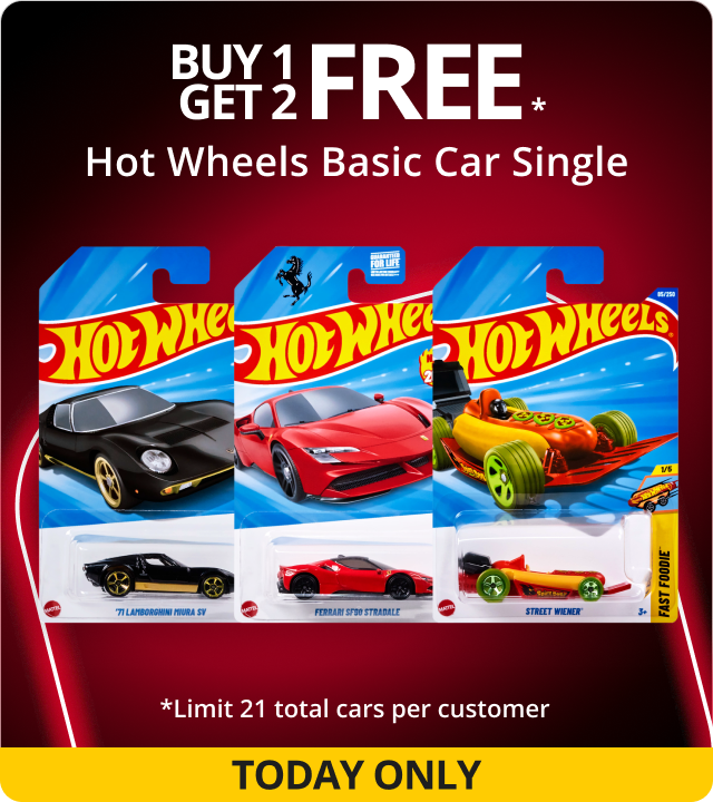 TODAY ONLY Buy 1 get 2 FREE Hot Wheels Basic Car Single