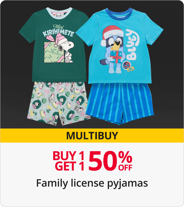 Buy 1 get 1 50% off family licensed pyjamas 