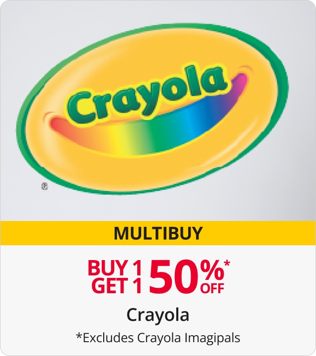 Buy 1 get 1 50% off Crayola 