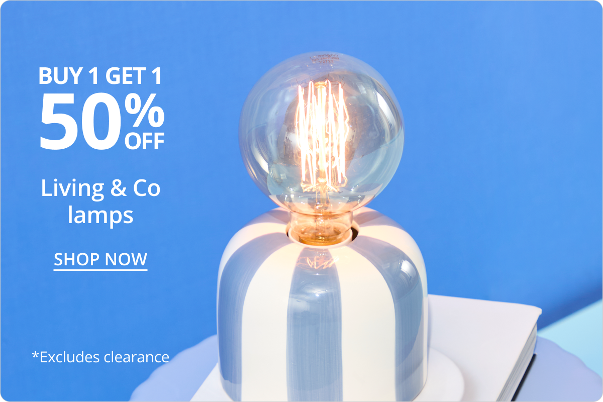 Buy 1 Get 1 50% Off Living & Co Lamps