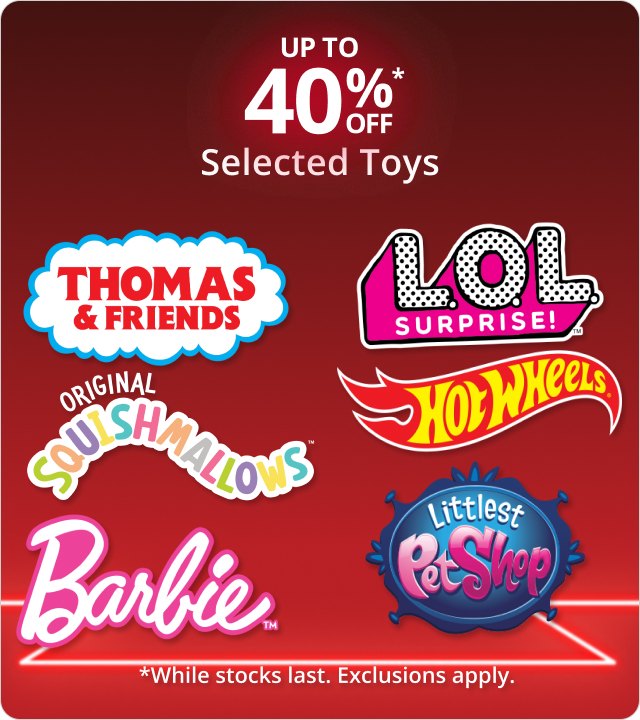 Up to 40% Off Selected Toys 