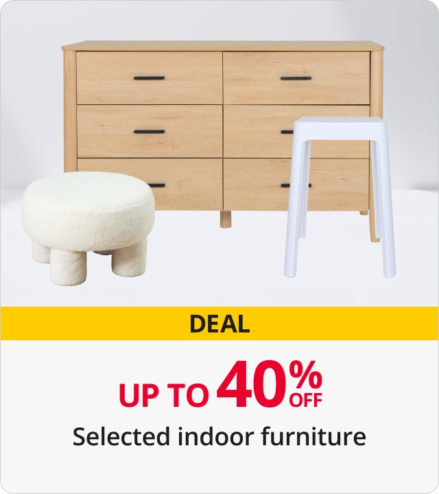 Up to 40% Off Selected indoor furniture 