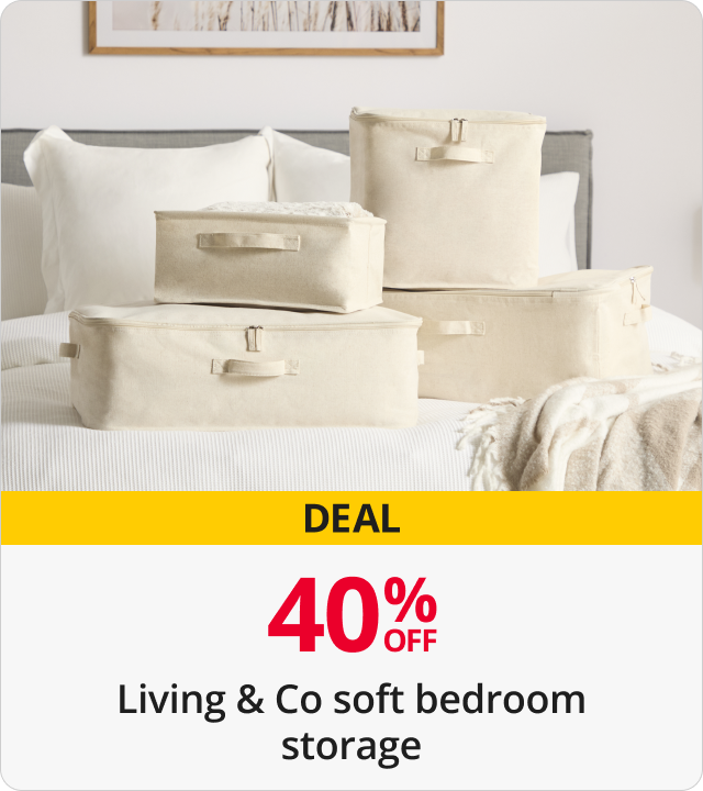 40% Off living & co soft bedroom storage 