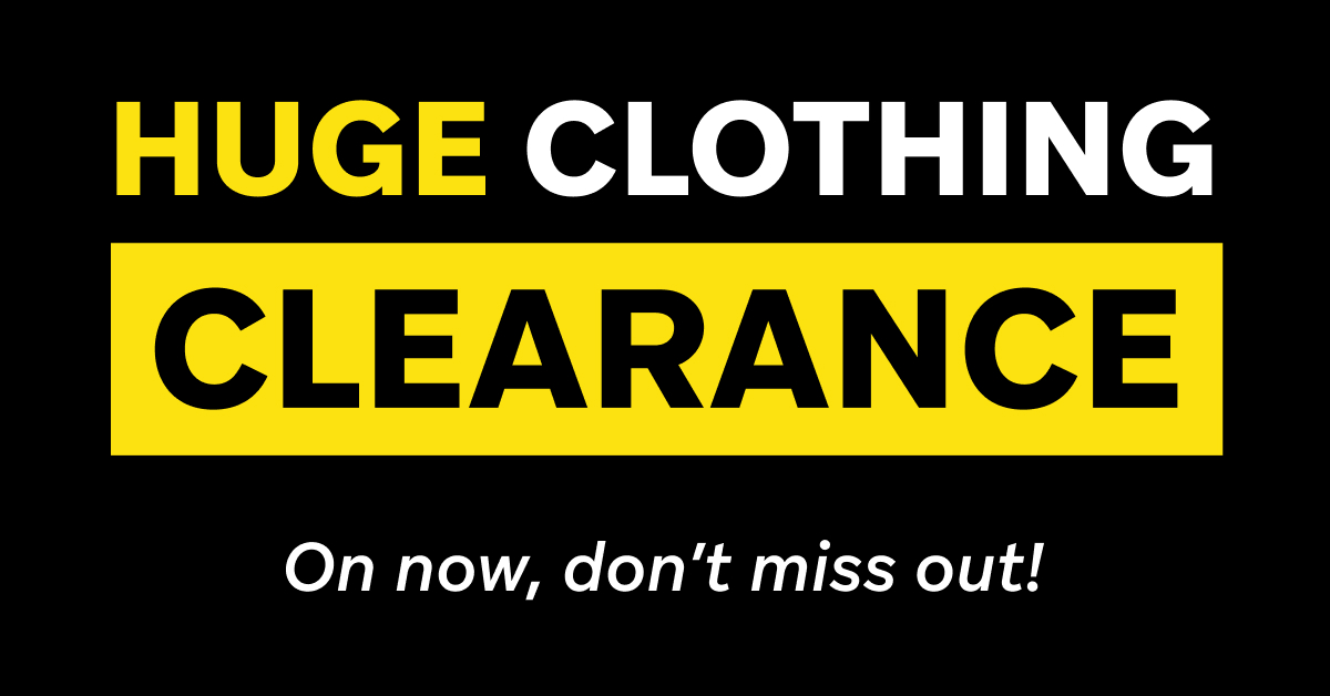 Huge Clothing Clearance On Now 