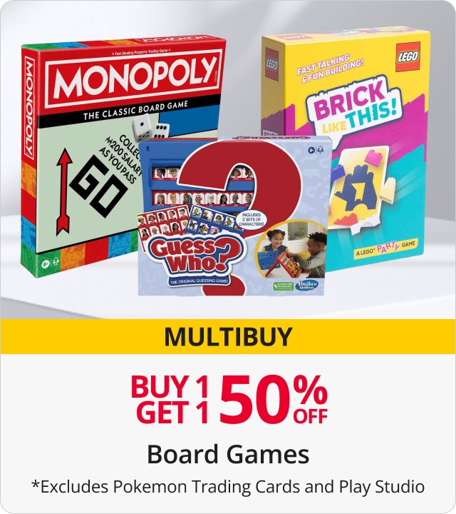 Buy 1 get 1 50% Off Board Games 