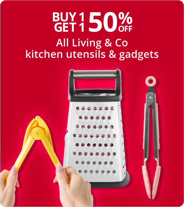 BOGO 50% off all kitchen utensils & gadgets