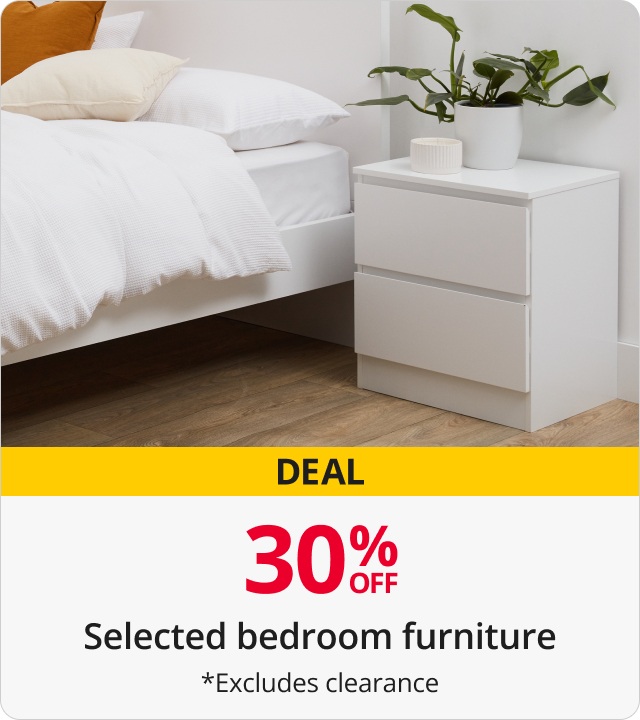 30% off selected bedroom furniture