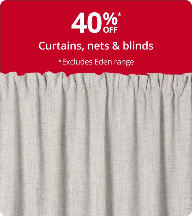 40% Off Curtains, nets and blinds